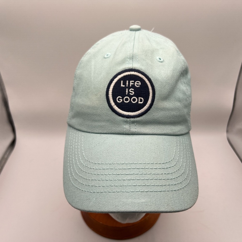 Life Is Good Baseball Cap Hat Seafoam Green Adjustable Cotton Dad Hat Logo Patch